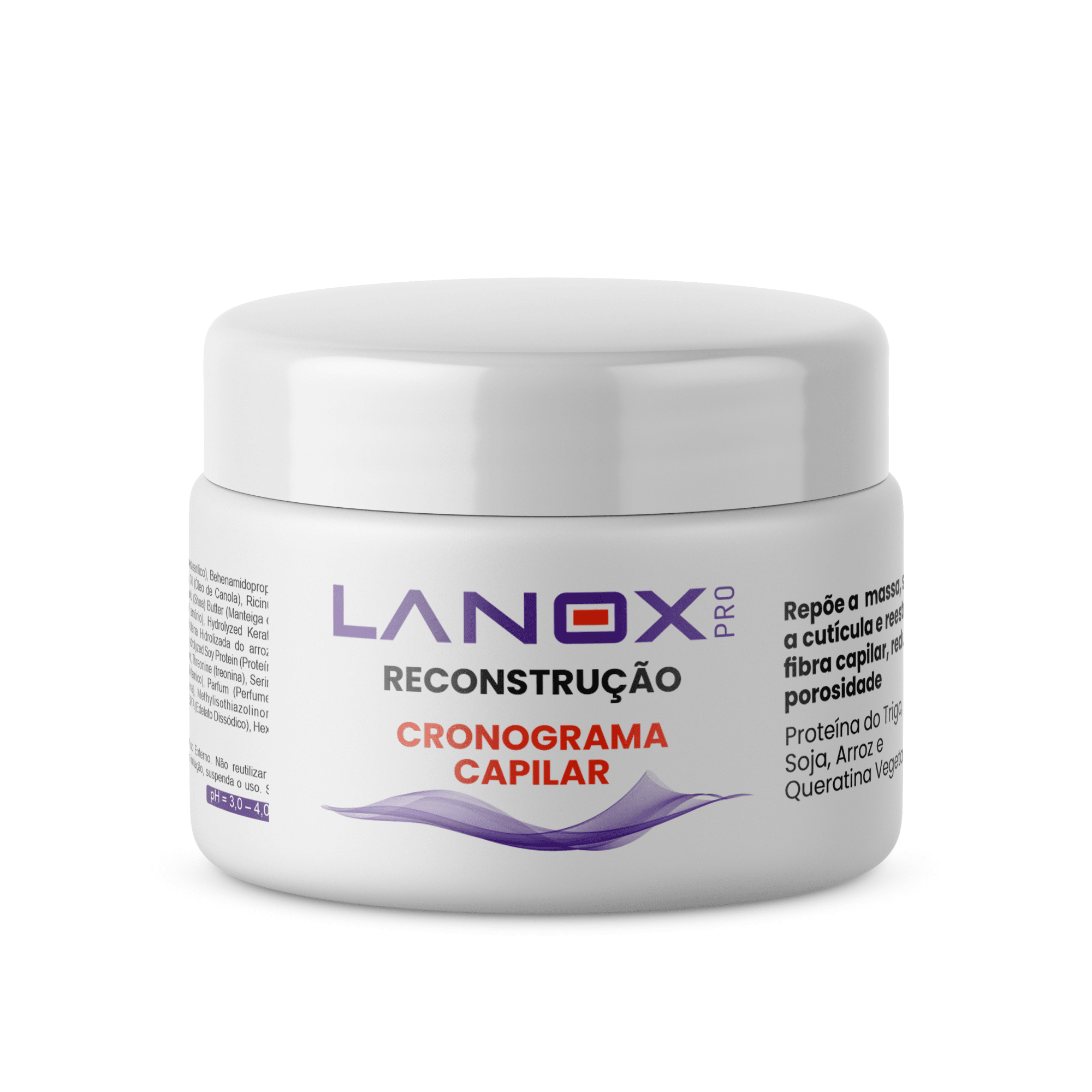 Máscara de Reconstrução Lanox - 250g - Cronograma Capilar Lancare - Lanox